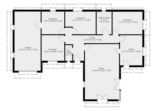 Maison à vendre 4 pièces 109 m² Mirande