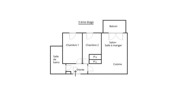Appartement 3 pièces - 56 m² Exclusivité