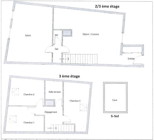 Appartement 94 m2 en duplex rénové au centre ville de Lons le Saunier