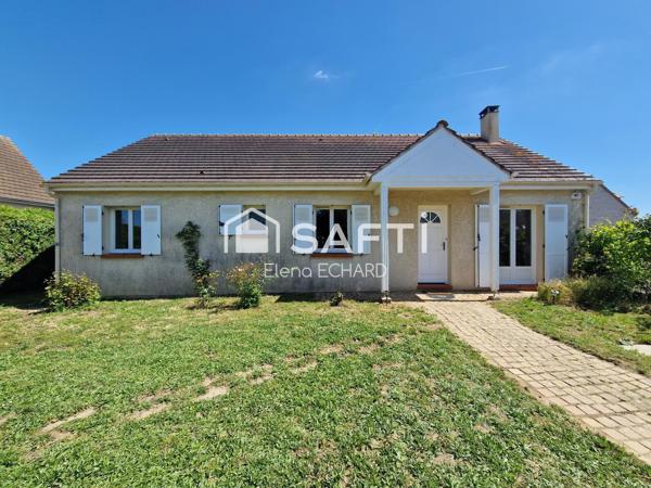 Plain-pied familial avec grande terrasse et sous-sol total à Magnanville !