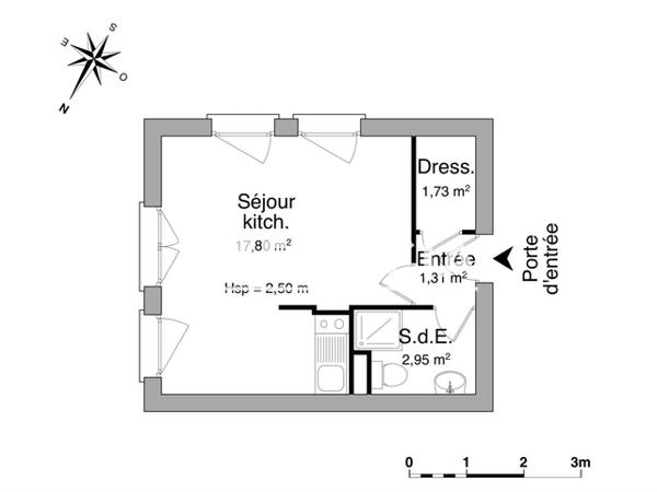 Location Studio 23.79 m² - 14-16 RUE MAURICE ROLLINAT Limoges 87000