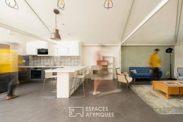 Appartement industriel dans une ancienne usine de machine outils.