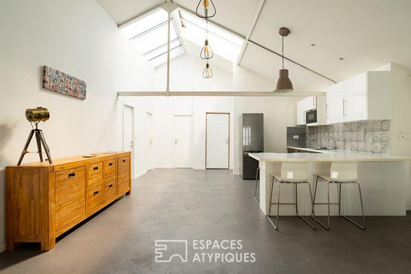 Appartement industriel dans une ancienne usine de machine outils.