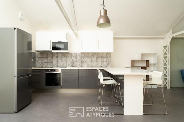 Appartement industriel dans une ancienne usine de machine outils.