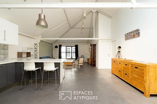 Appartement industriel dans une ancienne usine de machine outils.
