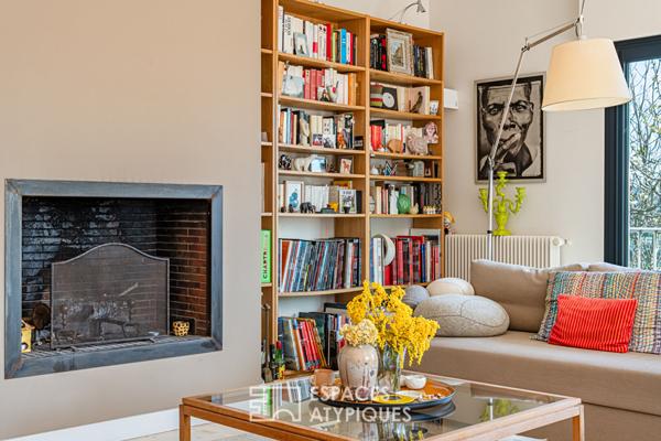 Maison d’architecte des années 70 avec une vue magnifique sur les bords de Seine