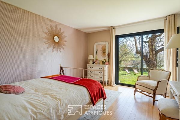 Maison d’architecte des années 70 avec une vue magnifique sur les bords de Seine