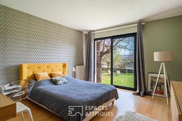 Maison d’architecte des années 70 avec une vue magnifique sur les bords de Seine