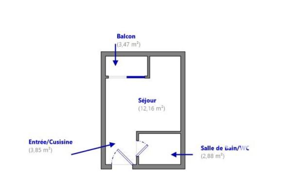 Appartement à vendre 1 pièce 19 m² Balaruc-les-Bains