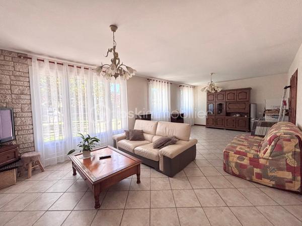 Dans un quartier très prisé pour son calme et proche des commodités, venez découvrir cette belle maison de plain pied, offrant une entrée, une cuisine, un grand double séjour avec cheminée, 3 chambres, une salle d'eau, un wc. Un garage, le tout sur 507 m² de terrain clos et arboré. Maison très bien entretenue et cadre de vie agréable !