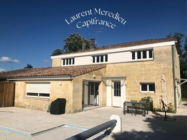 Magnifique demeure en pierre avec grand jardin, piscine & espace professionnel