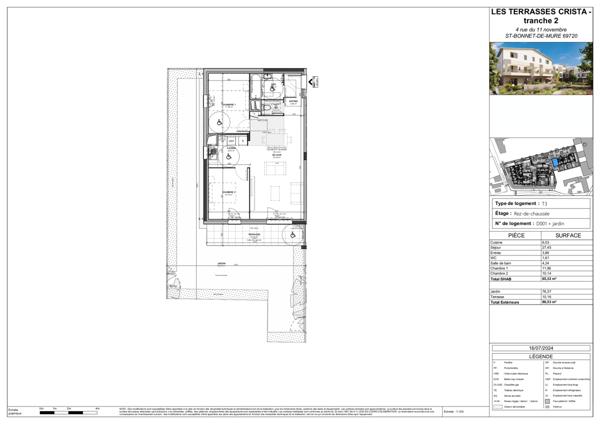 Appartement contemporain avec terrasse et jardin