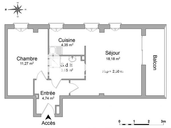 Location Appartement 2 pièces 42.19 m² - 41 RUE DE XAINTRAILLES Orleans 45000
