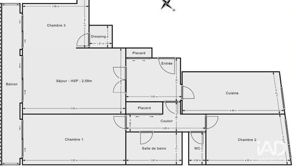 Appartement à vendre 3 pièces 85 m² Saint-Cloud