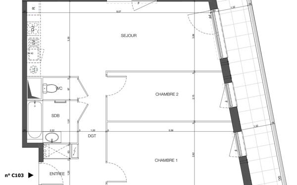 Appartement à vendre    3 pièces • 67,70 m2 Bischheim