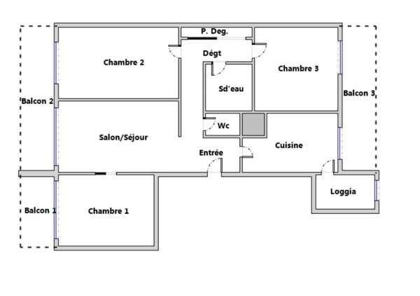 Appartement à vendre 4 pièces 76 m² Lormont