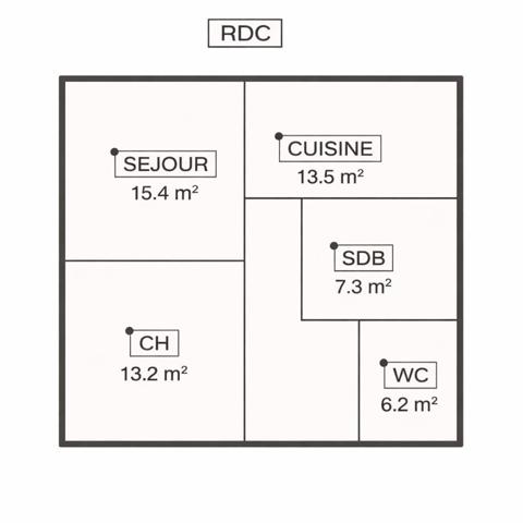 Appartement T2 à rénover de 62,24  m2 avec cave et grenier