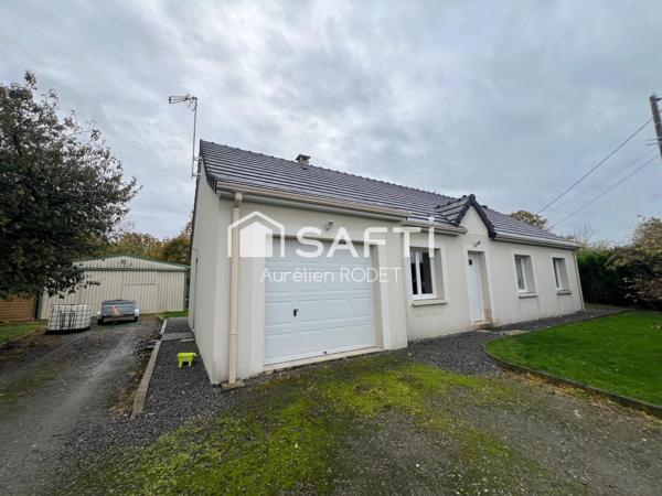 Pavillon de plain-pied, avec Hangar de 120m²