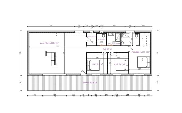 Villa 4 pièce(s) 3 chambre(s) 138 m²
