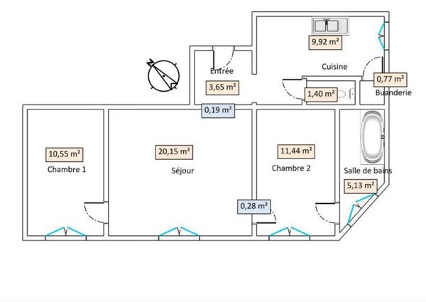 Appartement
         3 pièces
        - 63 m² 545 000 € *