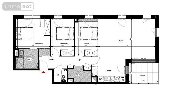 Achat - Appartement Ploemeur 56270 4 pièces 86 m 2