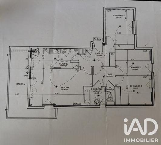 Appartement à vendre 4 pièces 84,42 m² Villard-Bonnot