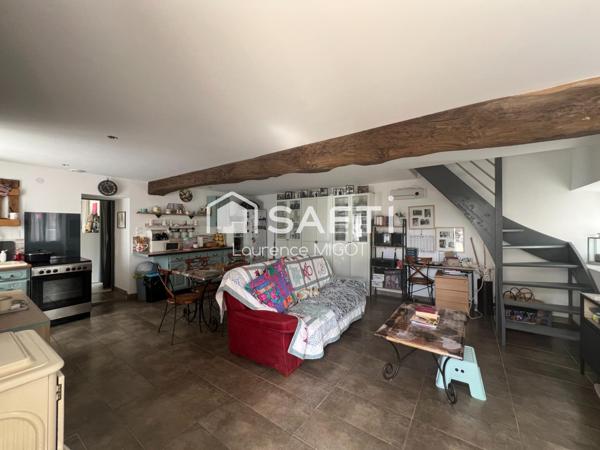 Maison rénovée 2024, 2 ch., jardin arboré