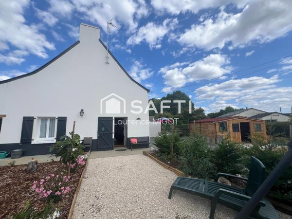 Maison rénovée 2024, 2 ch., jardin arboré