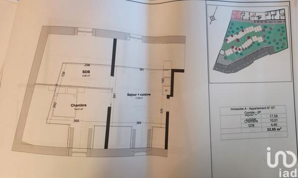 Appartement 2 pièces de 32 m² à Étampes (91150)