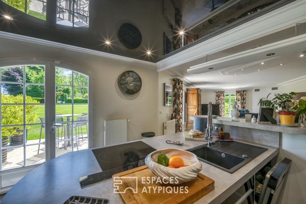 Belle maison contemporaine avec jardin et garage