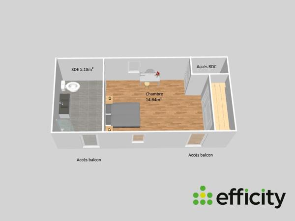 Maison 3 pièces - 83 m² Exclusivité efficity