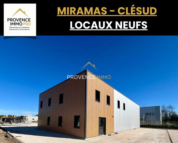 Miramas (13140) À LOUER – LOCAL NEUF MIXTE ACTIVITÉ/BUREAUX - MIRAMAS Zone Clésud – 390 m²