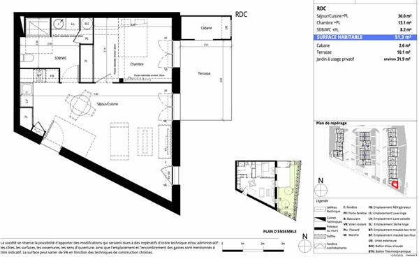 Appartement T2 au coeur de Messanges - 51 m2