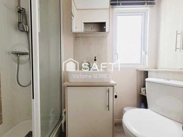 Mobil home en parfait état à proximité de la mer