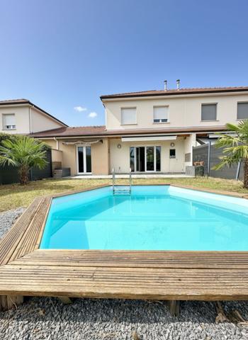 BORDES : Pavillon T5 de +100m2 avec garage, jardin, et piscine, proche TURBOMÉCA SAFRAN