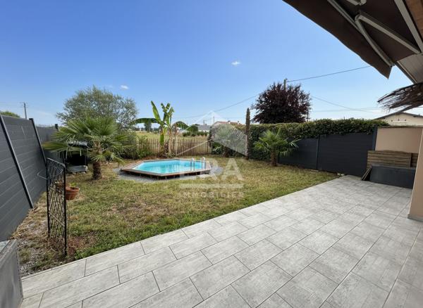 BORDES : Pavillon T5 de +100m2 avec garage, jardin, et piscine, proche TURBOMÉCA SAFRAN