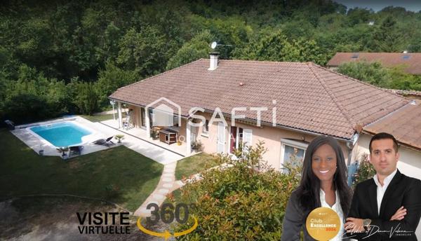 Maison plain-pied 142 m² – Piscine – Terrain 951 m² – Nivolas-Vermelle