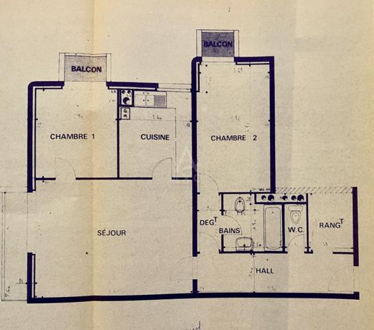Exclusivité - Appartement de type T3, de surface de 71,50 m2 -2 chambres, quartier Thabor à RENNES