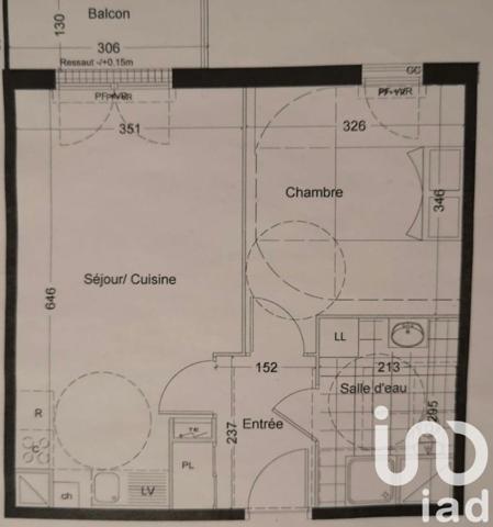 Appartement 2 pièces de 42 m² à Serris (77700)