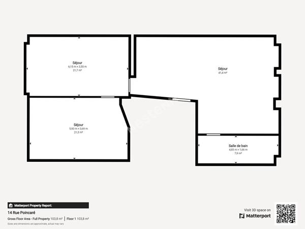 Appartement Saint Avold centre-ville- 3 pièce(s)- 2 chambres - 90 m2