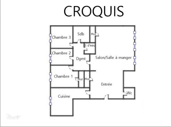 Appartement 5 pièces de 96 m² à Fontainebleau (77300)