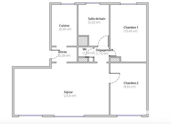 Appartement à vendre 3 pièces 63 m² Carrières-sous-Poissy