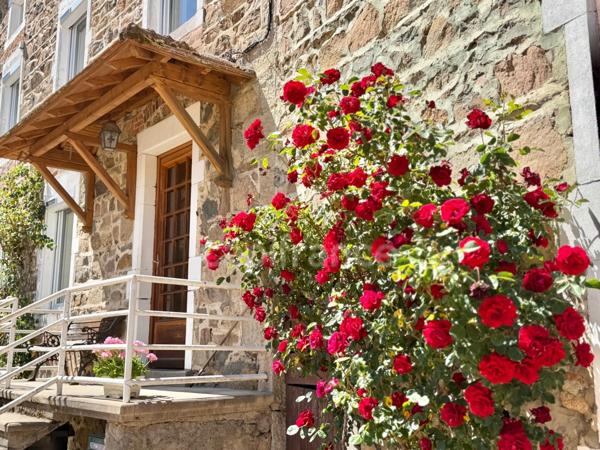 MAISON DE BOURG DE 100 M2, 3 CHAMBRES, TERRAIN ATTENANT DE 371 M2 + 2450 M2 INDÉPENDANT, 200 M2 DE DÉPENDANCES, CAVES, FIBRE OPTIQUE, DOUBLE VITRAGE PVC AVEC VOLETS ROULANTS SOLAIRES, TOUT-À-L'ÉGOUT
