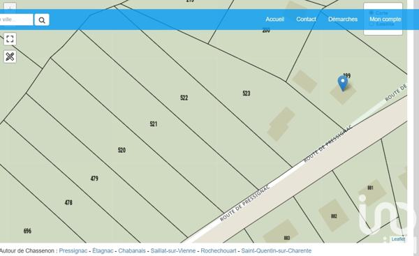 Terrain à vendre 7 410 m² Chassenon