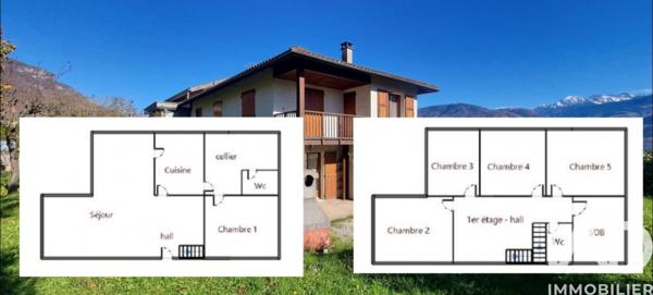 Maison à vendre 7 pièces 156 m² Saint-Vincent-de-Mercuze