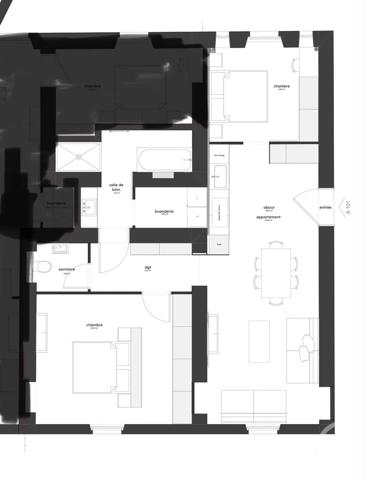 Appartement F3 à vendre  3 pièces - 78,40 m 2   PONTARLIER  - 25