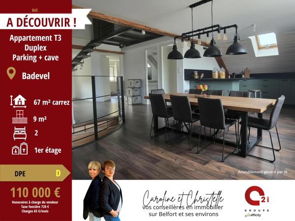 Appartement
         3 pièces
        - 67 m² 110 000 € *
