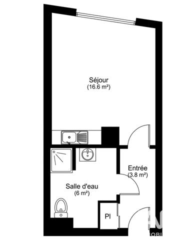Location studio 27 m² Issy-les-Moulineaux