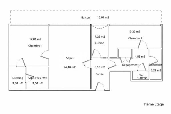 Appartement 3 pièces - 95 m² Exclusivité