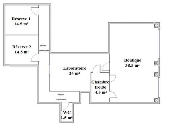 Boutique/Local commercial à vendre 98 m² Lisieux